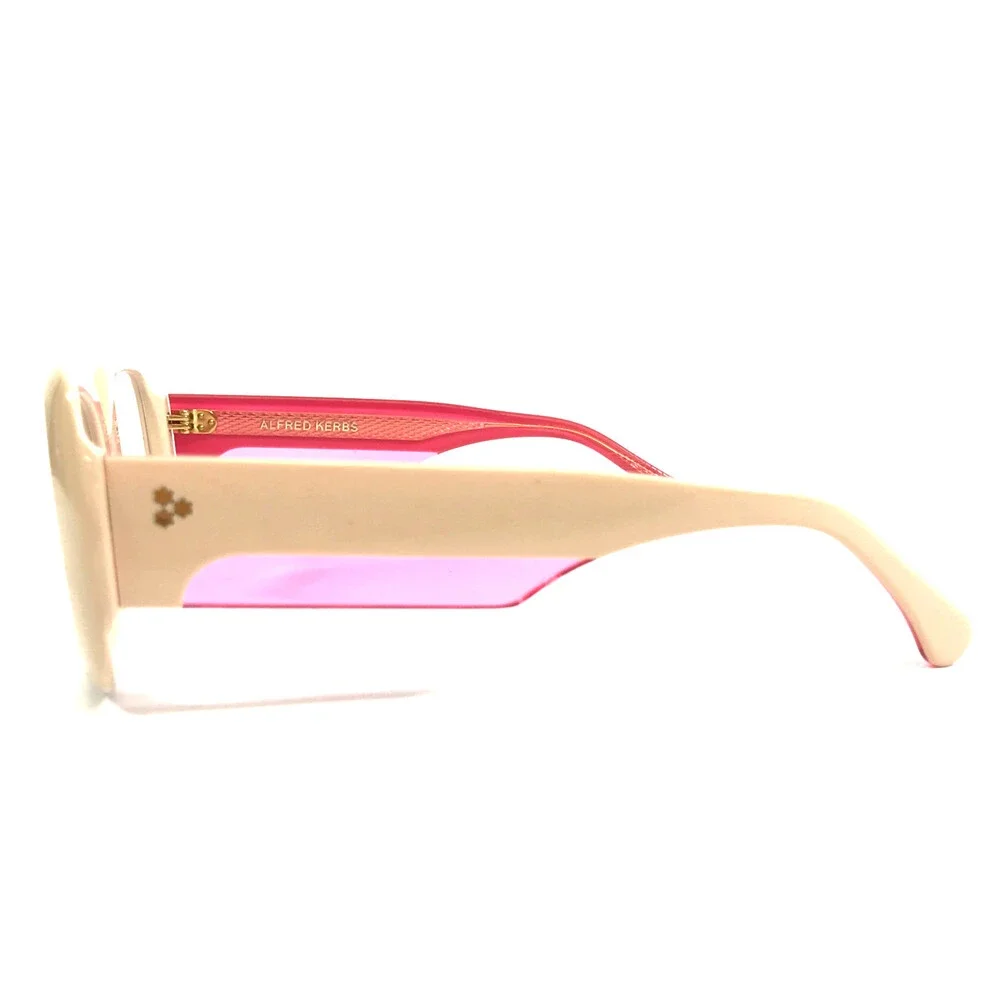 Alfred Kerbs Eyeglasses Frames MARTINA BE Beige Clear Pink Red Striped 53-23-140